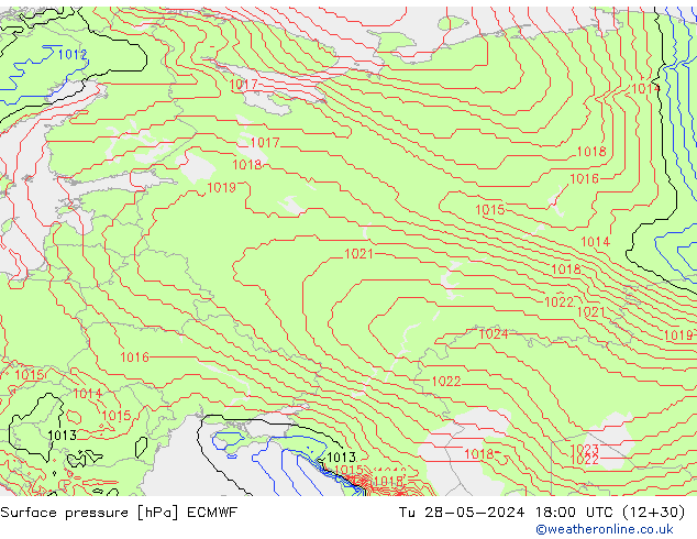 pression de l'air ECMWF mar 28.05.2024 18 UTC