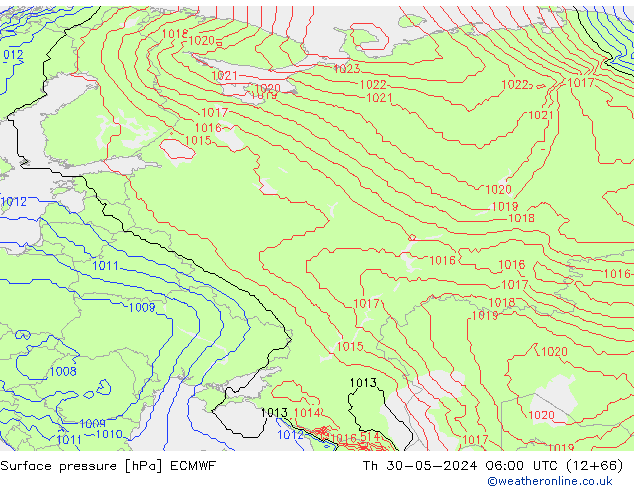 Bodendruck ECMWF Do 30.05.2024 06 UTC