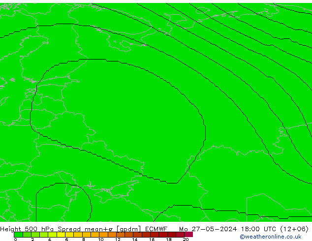 Height 500 hPa Spread ECMWF Po 27.05.2024 18 UTC