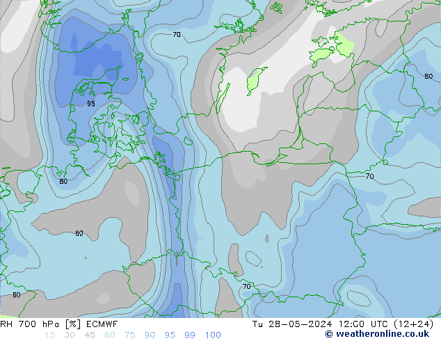 700 hPa Nispi Nem ECMWF Sa 28.05.2024 12 UTC