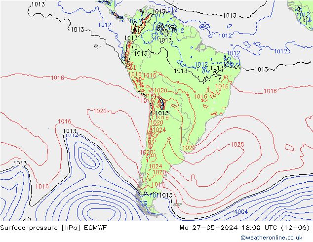 Yer basıncı ECMWF Pzt 27.05.2024 18 UTC