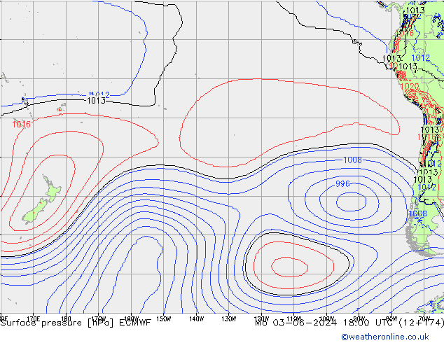 pression de l'air ECMWF lun 03.06.2024 18 UTC