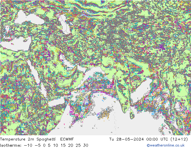 Temperaturkarte Spaghetti ECMWF Di 28.05.2024 00 UTC