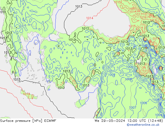 Yer basıncı ECMWF Çar 29.05.2024 12 UTC