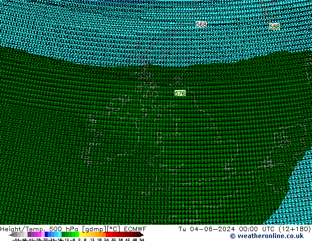 Height/Temp. 500 hPa ECMWF  04.06.2024 00 UTC