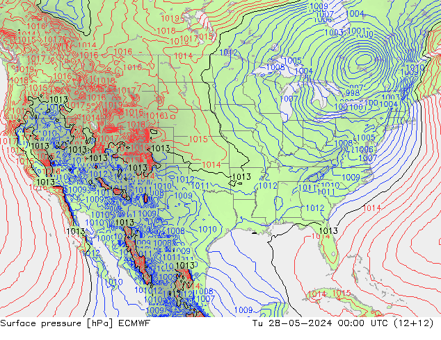 pression de l'air ECMWF mar 28.05.2024 00 UTC