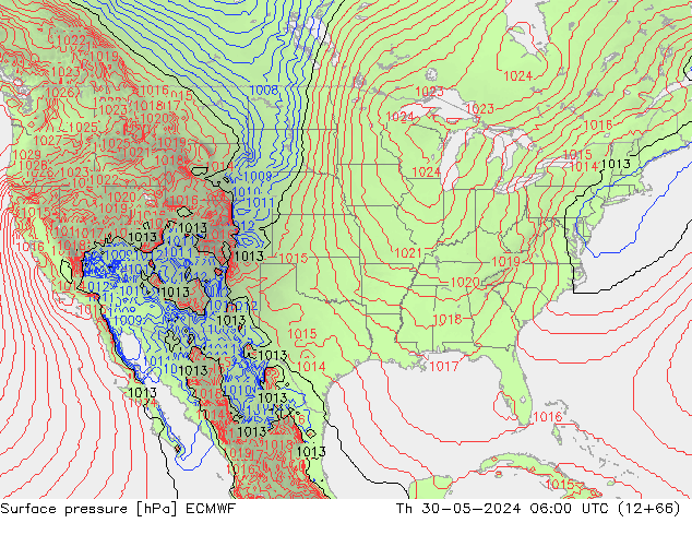 pression de l'air ECMWF jeu 30.05.2024 06 UTC