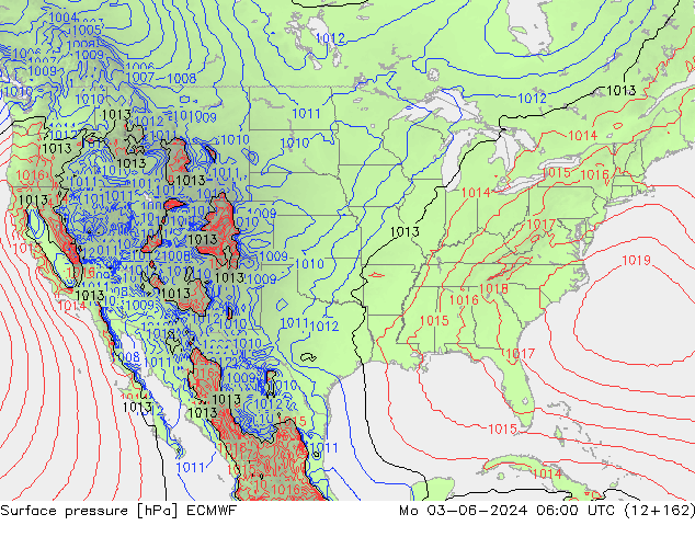 pression de l'air ECMWF lun 03.06.2024 06 UTC