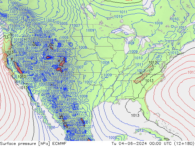 ciśnienie ECMWF wto. 04.06.2024 00 UTC