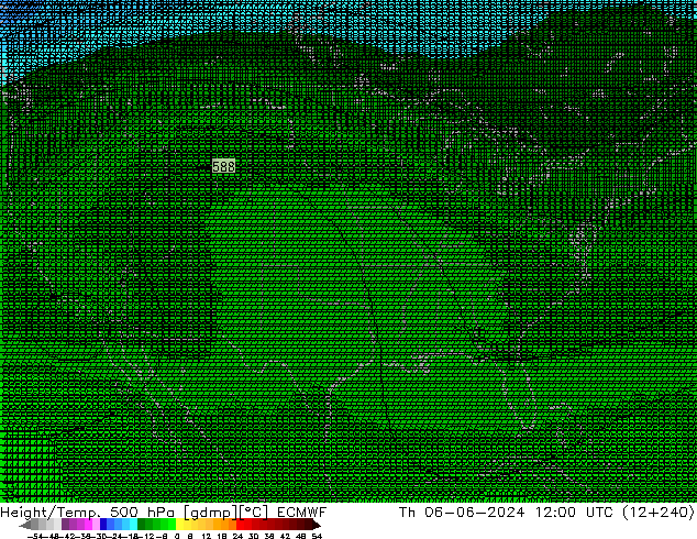 Height/Temp. 500 hPa ECMWF Th 06.06.2024 12 UTC