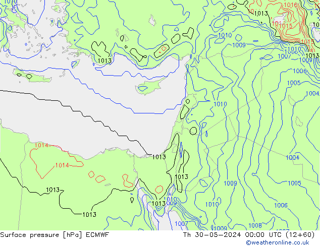 Surface pressure ECMWF Th 30.05.2024 00 UTC