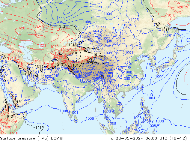 pression de l'air ECMWF mar 28.05.2024 06 UTC