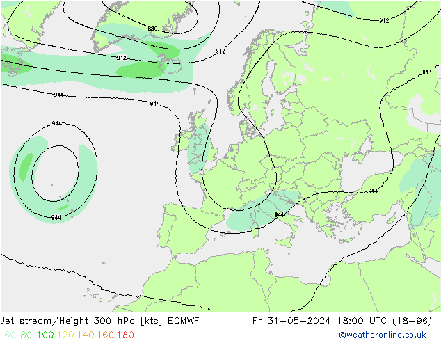 Polarjet ECMWF Fr 31.05.2024 18 UTC