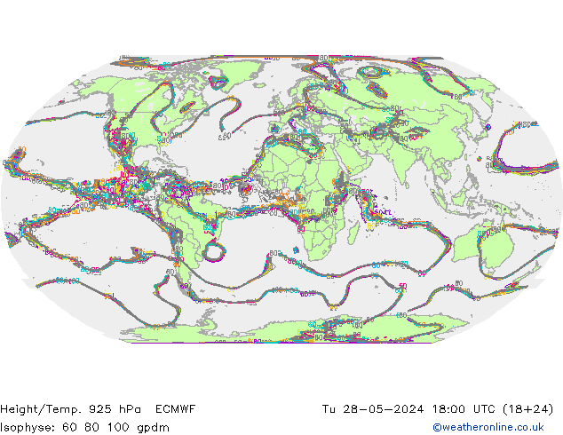 Height/Temp. 925 hPa ECMWF Ter 28.05.2024 18 UTC