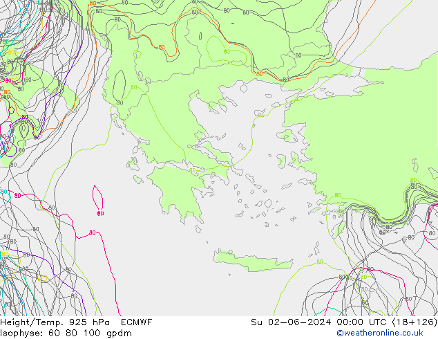 Hoogte/Temp. 925 hPa ECMWF zo 02.06.2024 00 UTC