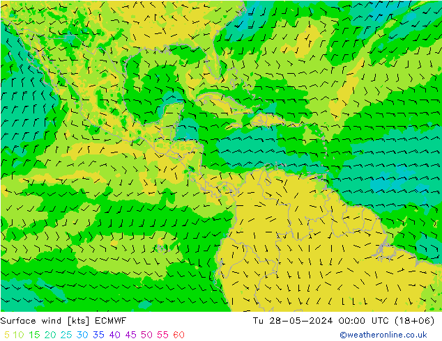 Viento 10 m ECMWF mar 28.05.2024 00 UTC