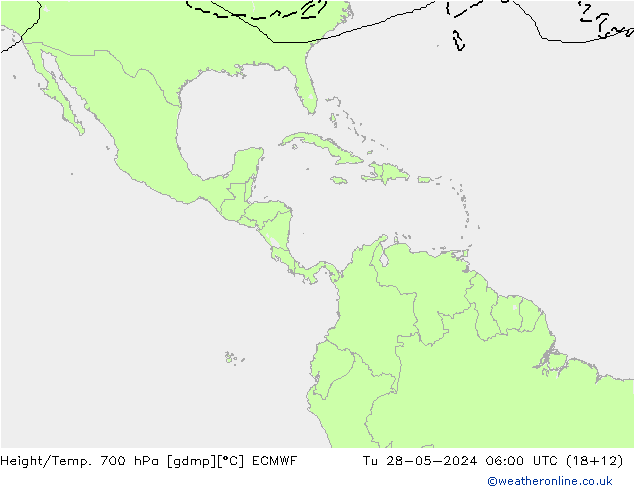 Height/Temp. 700 гПа ECMWF вт 28.05.2024 06 UTC