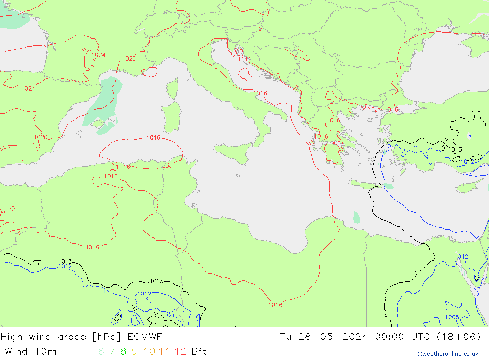 High wind areas ECMWF Ter 28.05.2024 00 UTC