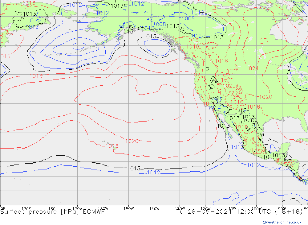 приземное давление ECMWF вт 28.05.2024 12 UTC