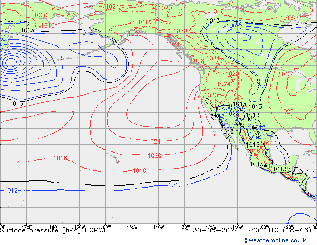 Yer basıncı ECMWF Per 30.05.2024 12 UTC