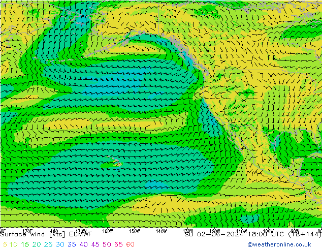 Vento 10 m ECMWF Dom 02.06.2024 18 UTC