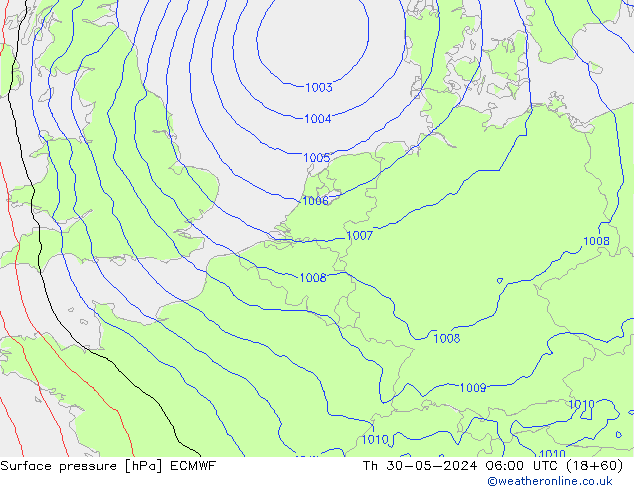 Yer basıncı ECMWF Per 30.05.2024 06 UTC