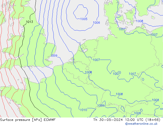 pression de l'air ECMWF jeu 30.05.2024 12 UTC