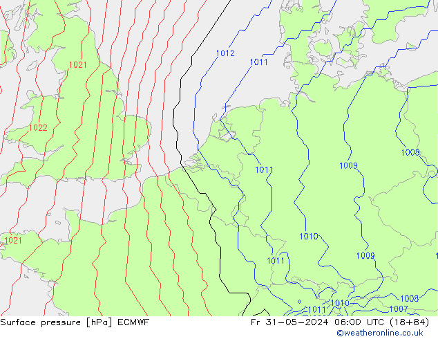 приземное давление ECMWF пт 31.05.2024 06 UTC