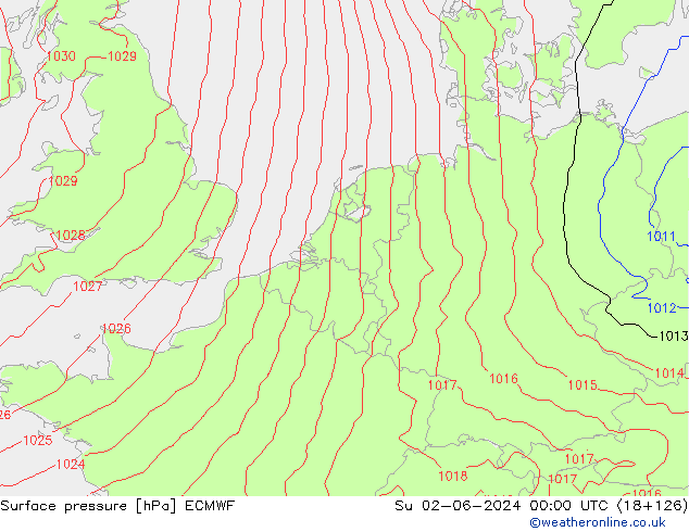 ciśnienie ECMWF nie. 02.06.2024 00 UTC