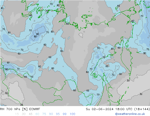 RV 700 hPa ECMWF zo 02.06.2024 18 UTC