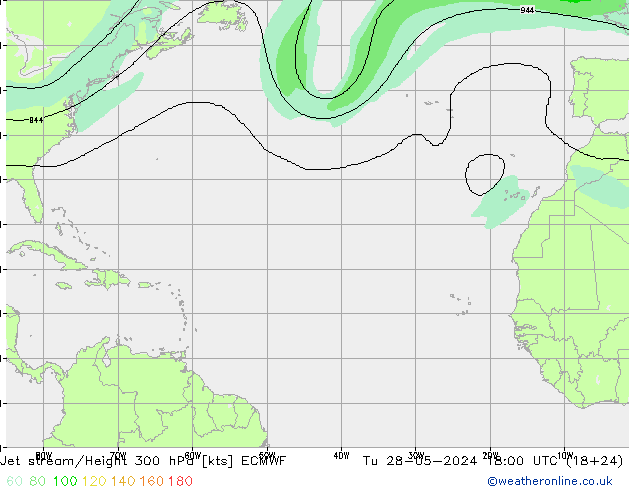 джет ECMWF вт 28.05.2024 18 UTC