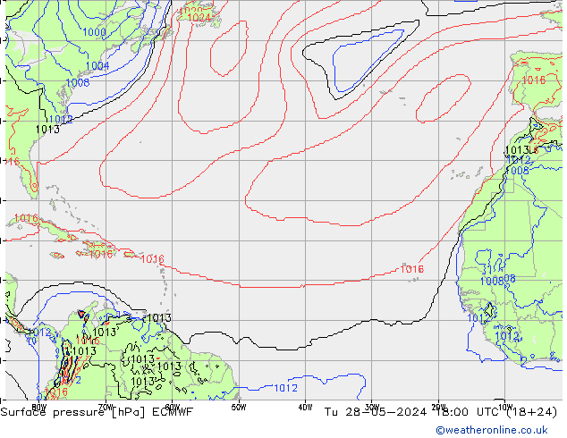 Surface pressure ECMWF Tu 28.05.2024 18 UTC