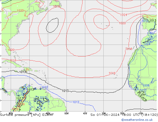 pression de l'air ECMWF sam 01.06.2024 18 UTC