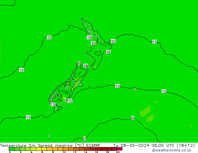 Temperatura 2m Spread ECMWF Ter 28.05.2024 06 UTC