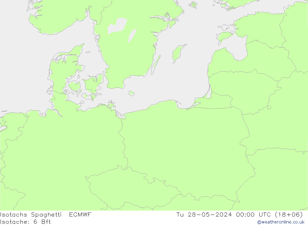 Isotachs Spaghetti ECMWF Tu 28.05.2024 00 UTC