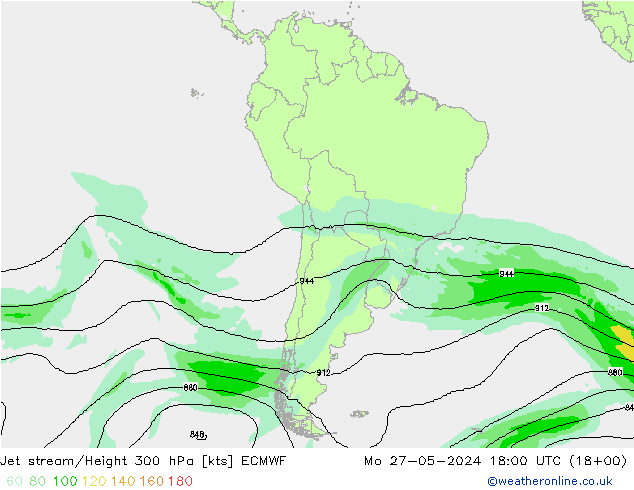 Straalstroom ECMWF ma 27.05.2024 18 UTC