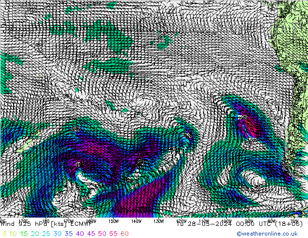 Rüzgar 925 hPa ECMWF Sa 28.05.2024 00 UTC