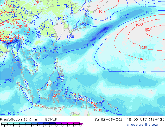 opad (6h) ECMWF nie. 02.06.2024 00 UTC