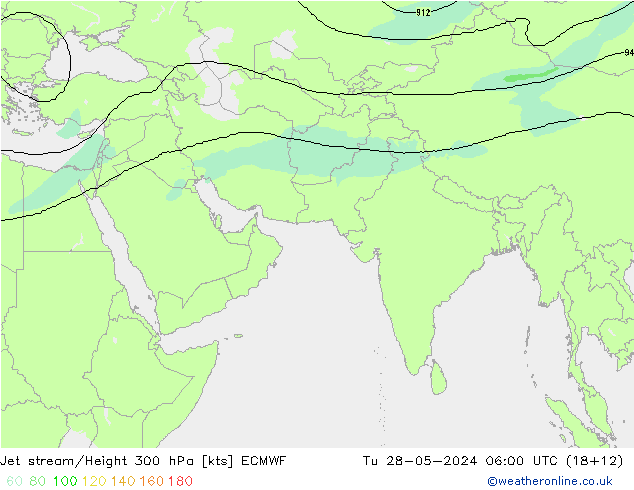 Corrente a getto ECMWF mar 28.05.2024 06 UTC