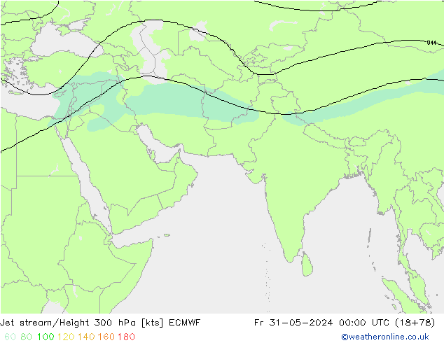 Courant-jet ECMWF ven 31.05.2024 00 UTC