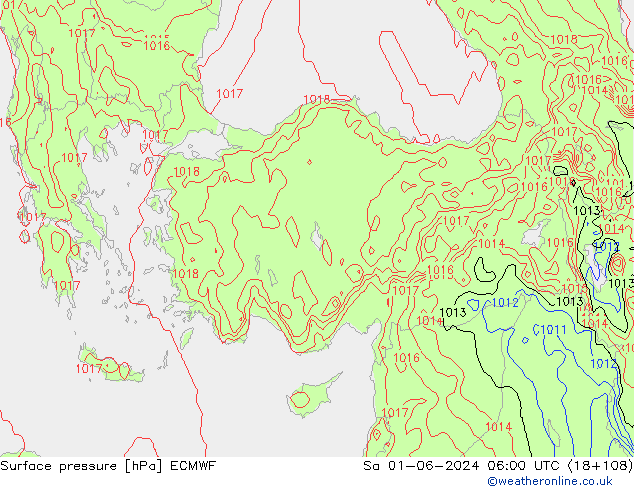 Yer basıncı ECMWF Cts 01.06.2024 06 UTC