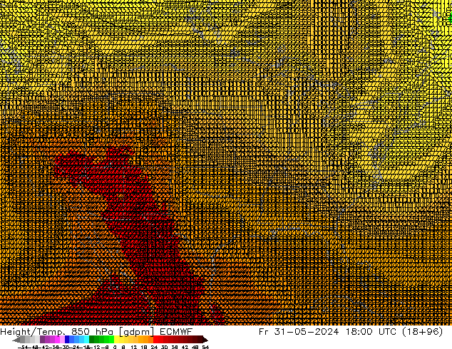 Yükseklik/Sıc. 850 hPa ECMWF Cu 31.05.2024 18 UTC