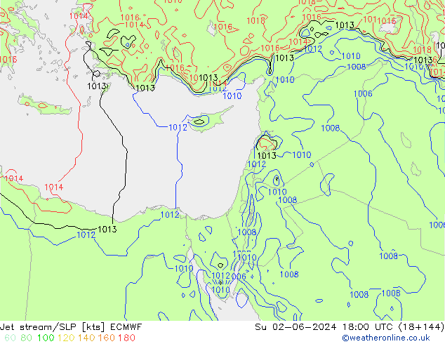 Jet stream/SLP ECMWF Su 02.06.2024 18 UTC