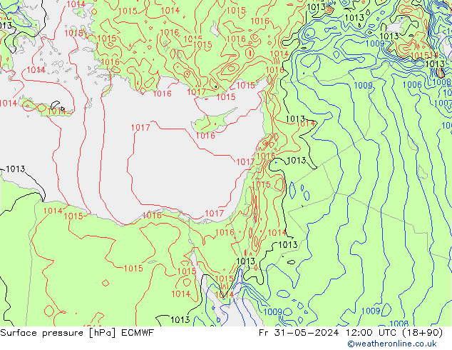 Pressione al suolo ECMWF ven 31.05.2024 12 UTC