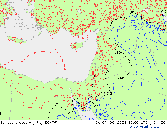 Yer basıncı ECMWF Cts 01.06.2024 18 UTC