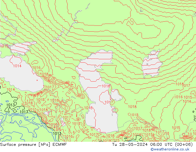 Yer basıncı ECMWF Sa 28.05.2024 06 UTC