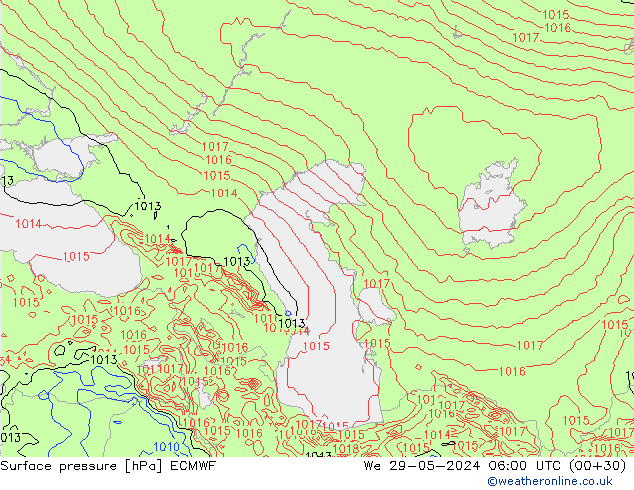 приземное давление ECMWF ср 29.05.2024 06 UTC