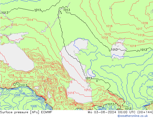 Surface pressure ECMWF Mo 03.06.2024 00 UTC