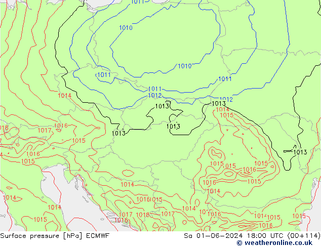 Bodendruck ECMWF Sa 01.06.2024 18 UTC