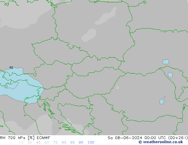 RH 700 hPa ECMWF Sa 08.06.2024 00 UTC